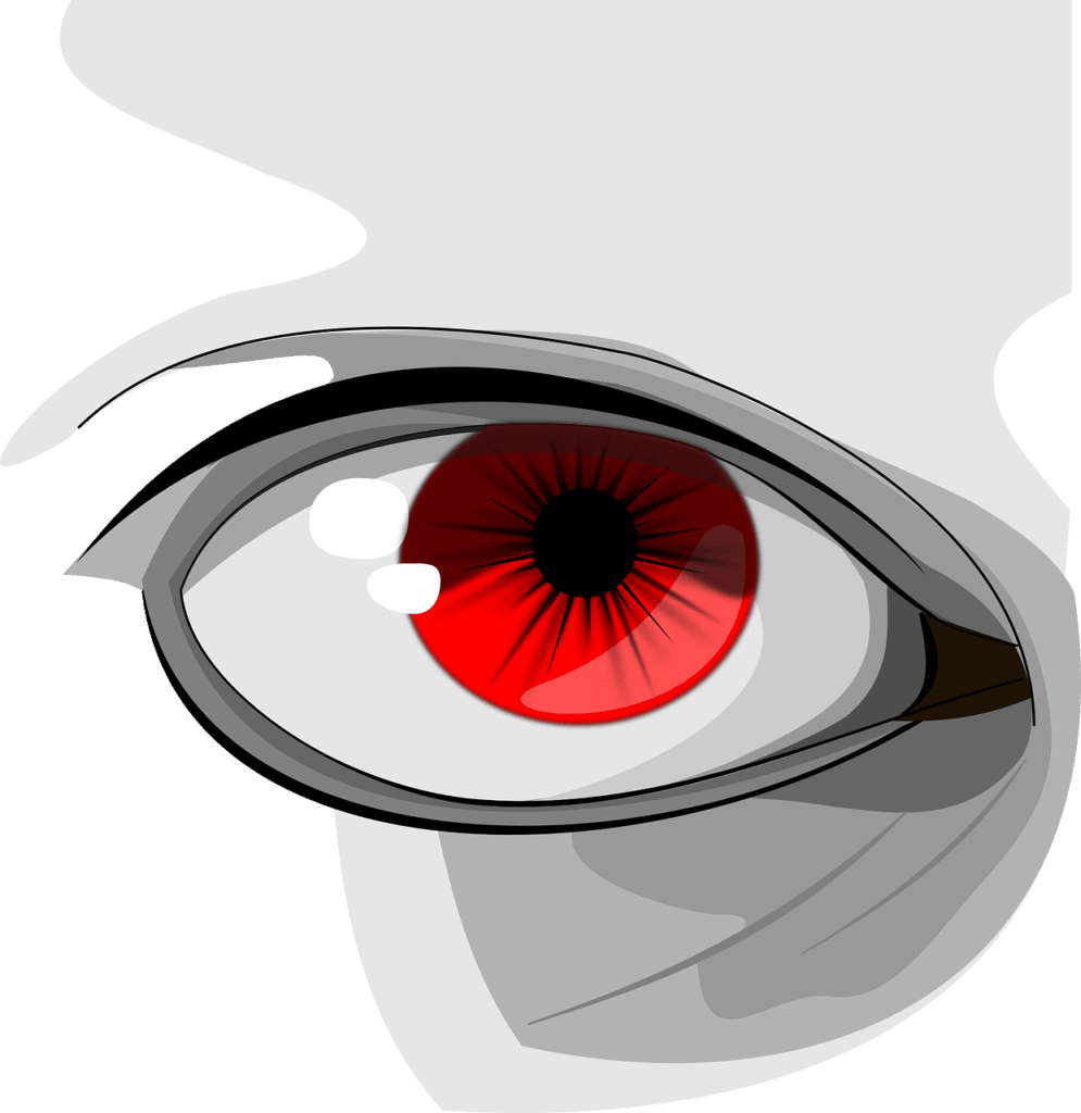 העין אדומה